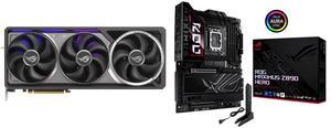 ASUS ROG Astral GeForce RTX 5090 32GB GDDR7 OC Edition ROG-ASTRAL-RTX5090-O32G-GAMING DLSS 4.0 PCI Express 5.0 Graphics Card ASUS ROG MAXIMUS Z890 HERO Intel® Z890 LGA 1851 ATX motherboard, Advanced AI PC-ready, 22+2+1+2 stages, DDR5, WiFi