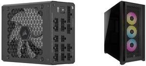 PSU Computer Case Combo -  Corsair CP-9020259-NA Bundle with  Corsair CC-9011242-WW