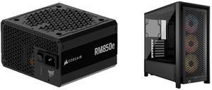 PSU Computer Case Combo -  Corsair CP-9020296-NA Bundle with  Corsair CC-9011296-WW