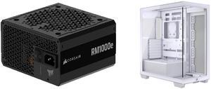 PSU Computer Case Combo -  Corsair CP-9020297-NA Bundle with  Corsair CC-9011277-WW