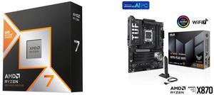CPU Motherboard Combo -  AMD 100-100001084WOF Bundle with  ASUS TUF GAMING X870-PLUS WIFI