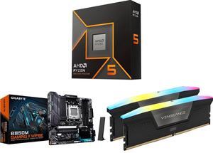 CPU Motherboard Memory Combo -  AMD 100-100001405WOF Bundle with  GIGABYTE B850M GAMING X WF6E  and Corsair CMH32GX5M2E6000C36