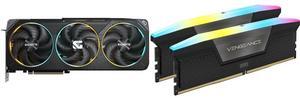 GPU Memory Combo -  GIGABYTE GV-N5070GAMING OC-12GD Bundle with  Corsair CMH32GX5M2E6000C36