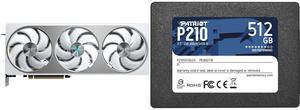 GPU SSD Combo -  GIGABYTE GV-N5070AERO OC-12GD Bundle with  Patriot Memory P210S512G25