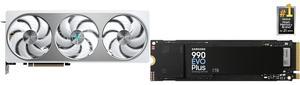 GPU SSD Combo -  GIGABYTE GV-N5070AERO OC-12GD Bundle with  SAMSUNG MZ-V9S1T0B/AM