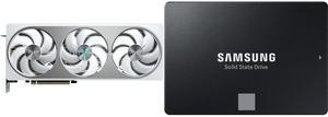 GPU SSD Combo -  GIGABYTE GV-N5070AERO OC-12GD Bundle with  SAMSUNG MZ-77E4T0B/AM