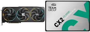 GPU SSD Combo -  GIGABYTE GV-N5070GAMING OC-12GD Bundle with  Team Group T253X6256G0C101