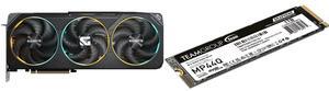 GPU SSD Combo -  GIGABYTE GV-N5070GAMING OC-12GD Bundle with  Team Group TM8FFD001T0C101