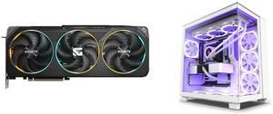 GPU Computer Case Combo -  GIGABYTE GV-N5070GAMING OC-12GD Bundle with  NZXT CM-H91FW-01