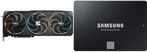 GPU SSD Combo -  GIGABYTE GV-N5070GAMING OC-12GD Bundle with  SAMSUNG MZ-77E4T0B/AM