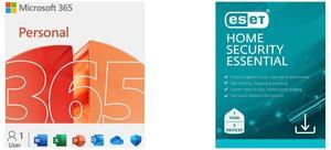Microsoft 365 Personal | 12-Month Subscription, 1 person | Premium Office apps - now with Copilot | 1TB OneDrive cloud storage | PC/Mac Download ESET Home Security Essential 2025 - 3 Devices/ 1 Year Download