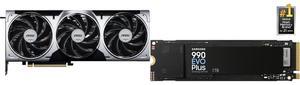 GPU SSD Combo -  MSI RTX 5080 16G VENTUS 3X OC PLUS Bundle with  SAMSUNG MZ-V9S1T0B/AM