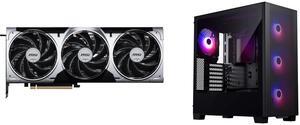 GPU Computer Case Combo -  MSI RTX 5080 16G VENTUS 3X OC PLUS Bundle with  Phanteks PH-XT523P1_DBK01