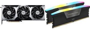 GPU Memory Combo -  MSI RTX 5080 16G VENTUS 3X OC PLUS Bundle with  Corsair CMH64GX5M2N6000C30