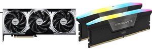 GPU Memory Combo -  MSI RTX 5080 16G VENTUS 3X OC PLUS Bundle with  Corsair CMH64GX5M2B6000C30