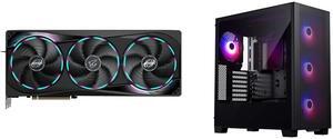 GPU Computer Case Combo -  GIGABYTE GV-N5080AORUS M-16GD Bundle with  Phanteks PH-XT523P1_DBK01