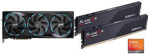 GPU Memory Combo -  GIGABYTE GV-N5080AORUS M-16GD Bundle with  G.SKILL F5-6000J3040G32GX2-FX5