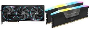 GPU Memory Combo -  GIGABYTE GV-N5080AORUS M-16GD Bundle with  Corsair CMH64GX5M2N6000C30