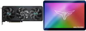 GPU SSD Combo -  GIGABYTE GV-N5070EAGLE OC-12GD Bundle with  Team Group T253TM001T0C325