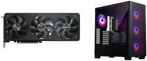 GPU Computer Case Combo -  GIGABYTE GV-N5070EAGLE OC-12GD Bundle with  Phanteks PH-XT523P1_DBK01