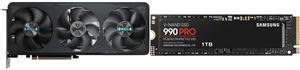 GPU SSD Combo -  GIGABYTE GV-N5070EAGLE OC-12GD Bundle with  SAMSUNG MZ-V9P1T0B/AM