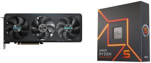 GPU CPU Combo -  GIGABYTE GV-N5070EAGLE OC-12GD Bundle with  AMD 100-100000593WOF