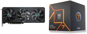 GPU CPU Combo -  GIGABYTE GV-N5070EAGLE OC-12GD Bundle with  AMD 100-100000592BOX