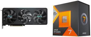 GPU CPU Combo -  GIGABYTE GV-N5070EAGLE OC-12GD Bundle with  AMD 100-100000910WOF