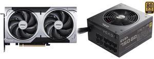GPU PSU Combo -  MSI RTX 5060 Ti 8G VENTUS 2X PLUS Bundle with  EVGA 210-GQ-0750-V1