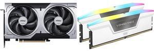 GPU Memory Combo -  MSI RTX 5060 Ti 8G VENTUS 2X PLUS Bundle with  Corsair CMH32GX5M2E6000C36W