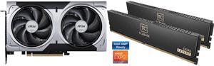 GPU Memory Combo -  MSI RTX 5060 Ti 8G VENTUS 2X PLUS Bundle with  Team Group CTCED532G6000HC30DC01