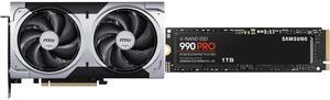 GPU SSD Combo -  MSI RTX 5060 Ti 8G VENTUS 2X PLUS Bundle with  SAMSUNG MZ-V9P1T0B/AM