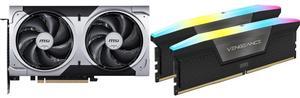 GPU Memory Combo -  MSI RTX 5060 Ti 8G VENTUS 2X PLUS Bundle with  Corsair CMH32GX5M2N6400C36
