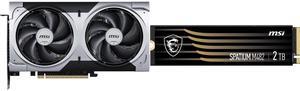 GPU SSD Combo -  MSI RTX 5060 Ti 8G VENTUS 2X PLUS Bundle with  MSI SPATIUM M482 PCIe 4.0 NVMe M.2 2TB
