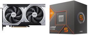 GPU CPU Combo -  MSI RTX 5060 Ti 8G VENTUS 2X PLUS Bundle with  AMD 100-100001237BOX