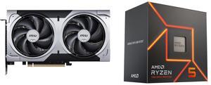 GPU CPU Combo -  MSI RTX 5060 Ti 8G VENTUS 2X PLUS Bundle with  AMD 100-100001015BOX
