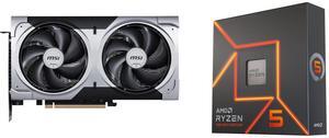 GPU CPU Combo -  MSI RTX 5060 Ti 8G VENTUS 2X PLUS Bundle with  AMD 100-100000593WOF