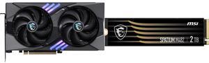 GPU SSD Combo -  MSI RTX 5060 Ti 8G GAMING OC Bundle with  MSI SPATIUM M482 PCIe 4.0 NVMe M.2 2TB