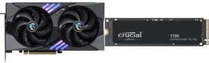 GPU SSD Combo -  MSI RTX 5060 Ti 8G GAMING OC Bundle with  Crucial CT1000T705SSD3