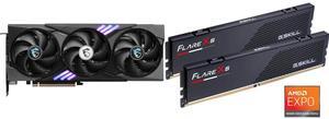 GPU Memory Combo -  MSI RTX 5060 Ti 8G GAMING TRIO OC Bundle with  G.SKILL F5-6000J3636F16GX2-FX5