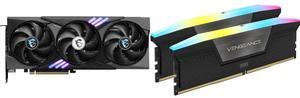GPU Memory Combo -  MSI RTX 5060 Ti 8G GAMING TRIO OC Bundle with  Corsair CMH32GX5M2E6000C36