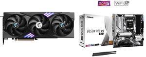 GPU Motherboard Combo -  MSI RTX 5060 Ti 8G GAMING TRIO OC Bundle with  ASRock B650M Pro RS WiFi