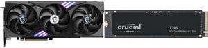 GPU SSD Combo -  MSI RTX 5060 Ti 8G GAMING TRIO OC Bundle with  Crucial CT1000T705SSD3