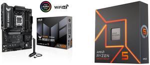 Motherboard CPU Combo - ASUS TUF GAMING B650E-E WIFI Bundle with AMD 7600X