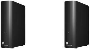 2 x WD Elements 18TB USB 3.0 Desktop External Hard Drive Black
