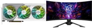 GPU Monitor Combo -  ASRock RX9070XT SL 16G Bundle with  ASRock Phantom Gaming PG34QRT3A