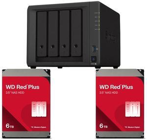 Synology 4-Bay NAS DiskStation DS923+ 2 x WD Red Plus WD60EFPX 6TB 5400 RPM 256MB Cache SATA 6.0Gb/s 3.5" Hard Drives