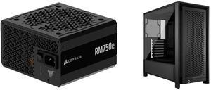 CORSAIR RMx Series RM750e 750 W Power Supply CORSAIR FRAME 4000D Modular High Airflow Mid-Tower PC Case, Black – Fully Customizable Design – InfiniRail™ Fan Mounting System – Fits Multiple 360mm Radiators – ASUS BTF, MSI Project Zero CORSAIR RMx Series RM750e 750 W Power Supply CORSAIR FRAME 4000D Modular High Airflow Mid-Tower PC Case, Black – Fully Customizable Design – InfiniRail™ Fan Mounting System – Fits Multiple 360mm Radiators – ASUS BTF, MSI Project Zero