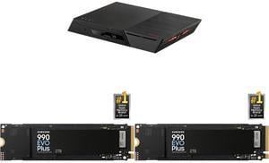Asustor FS6812X Flashstor 12 Pro Gen 2 12 Bay NAS,Quad-Core 2.3GHz CPU, 16GB ECC RAM DDR5,12xM.2 SSD Slots (Diskless) 2 x SAMSUNG 990 EVO PLUS SSD 2TB, PCIe Gen 4x4 | Gen 5x2 M.2 2280, Speeds Up-to 7,250 MB/s, Upgrade Storage for PC/Laptops