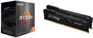 CPU Memory Combo -  AMD 100-100000457BOX Bundle with  Kingston Technology Corp. KF432C16BBK2/32